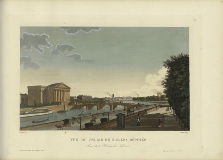 Vue du Palais de M.M. les députés, prise de la terrasse des Tuileries, 1817-1824. Creator: Courvoisier-Voisin, Henri (1757-1830).