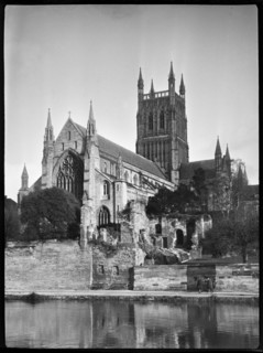 Worcester Cathedral, College Yard, Worcester, Worcestershire, 1935. Creator: Marjory L Wight.