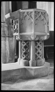 St Andrew's Church, Churchyard, Market Place, Castle Combe, Wiltshire, 1940-1949. Creator: Ethel Booty.