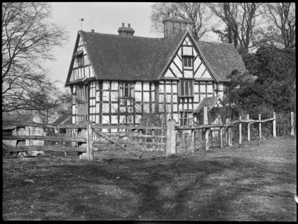 An unidentified timber framed house probably in Worcestershire, c1935. Creator: Marjory L Wight.