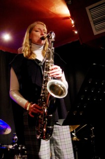 Emma Rawicz, Marco Marconi Quartet, Verdict Jazz Club, Brighton, East Sussex, 14 April 2023. Creator: Brian O'Connor.