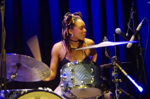 Romarna Campbell Trio, New Generation Jazz Festival Roadshow, Shoreham by Sea, W Sussex, Feb 2023. Creator: Brian O'Connor.