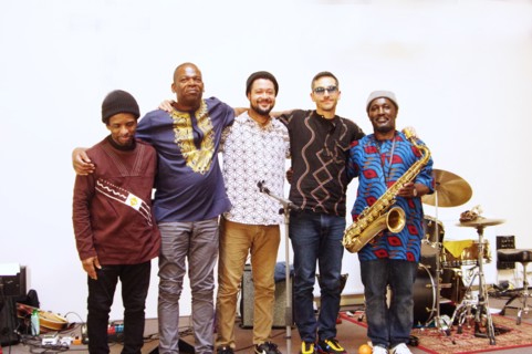 Basil Hodge Quintet and Tony Kofi, Jazz Africa, Loughton Methodist Church, Essex, Apr 2023. Creator: Brian O'Connor.