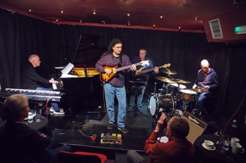 Davide Giovannini, Guillermo Hill, Andy Lafone..., Verdict Jazz Club, Brighton, E Sussex, Feb 2023. Creator: Brian O'Connor.