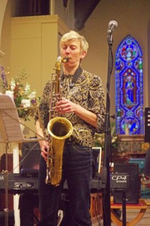Josephine Davies Mark Bassey Sextet, St Andrews Church, Hove, East Sussex, 14 Oct 2022. Creator: Brian O'Connor.