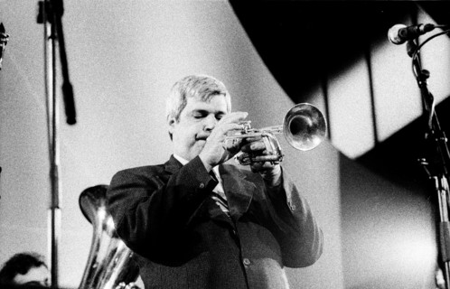 Randy Sandke, Louis Armstrong Centennial Band, Brecon Jazz Festival, Brecon, Powys, Wales, Aug 2001. Creator: Brian O'Connor.