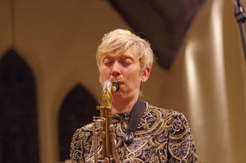Josephine Davies Mark Bassey Sextet, St Andrews Church, Hove, East Sussex, 14 Oct 2022. Creator: Brian O'Connor.