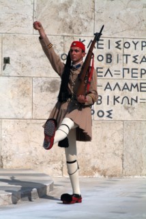 Parliament and Changing of the Guard, Athens, Greece, 2003. Creator: Ethel Davies.