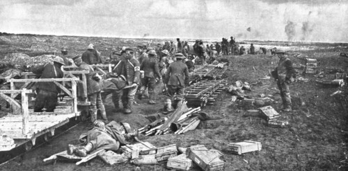 'Sur le front occidental: la prise de la Crete de Vimy; A l'arriere: le rassemblement des..., 1917. Creator: Unknown.