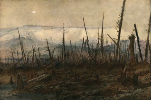 'La falaise de Craonne', 1917. Creator: Francois Flameng.