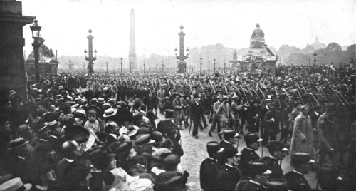 Independence Day In Paris; A battalion of the 16th American regiment..., 1917 Creator: Unknown.