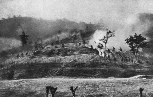 Italian Offensive of Isonzo; Italian infantry storm Monte Fratta, northeast of Plave..., 1917. Creator: Unknown.