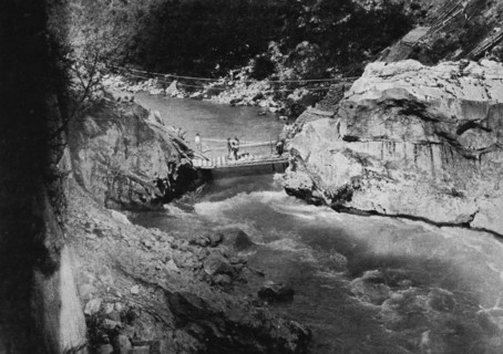 Italian Offensive of the Isonzo; One of fourteen bridges thrown over the Upper Isonzo..., 1917. Creator: Unknown.