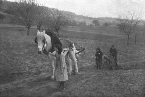 In the French countryside; While father is away fighting!, 1917. Creator: Unknown.