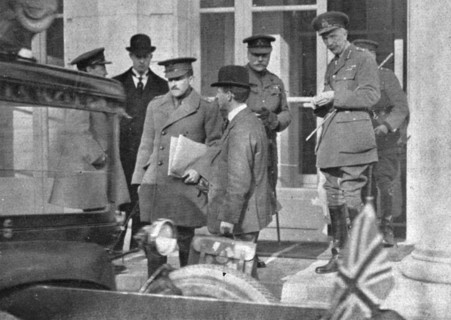 Inter-allied Solidarity; On the steps, Marshal Douglas Haig and General Wilson..., 1918. Creator: Unknown.
