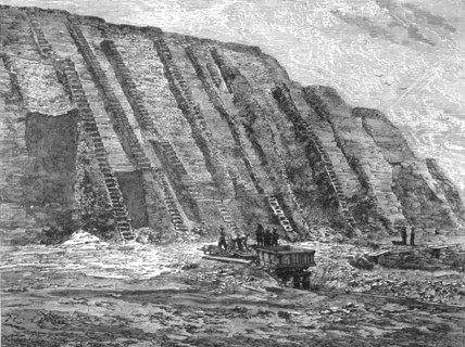 'Workings and Guano deposit on the Chincha Islands; About the Chincha Islands', 1875. Creator: Unknown.