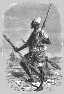 ''Talibe equipped for fighting; Journey from the Senegal to the Niger', 1875. Creator: Unknown.