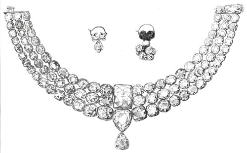 Necklace of the Young Guicowar of Baroda, valued at forty lacs of rupees, 1876. Creator: Unknown.