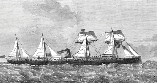 The new steam-ship Australia, 1876. Creator: Josiah Robert Wells.