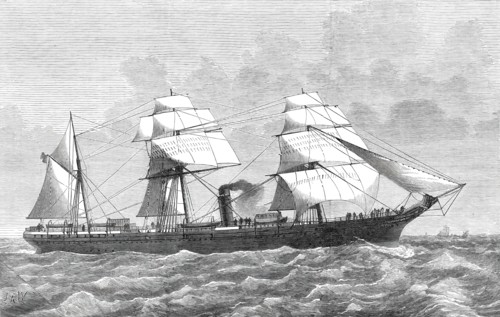 The Screw-steamer Alfonso XII, 1876. Creator: Josiah Robert Wells.