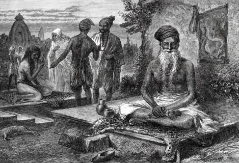 Joghi Wallahs at Benares, from a sketch by one of our special artists, 1876. Creator: Unknown.