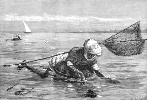 The Royal Visit to India: Pala Fishermen on the Indus, 1876. Creator: Unknown.