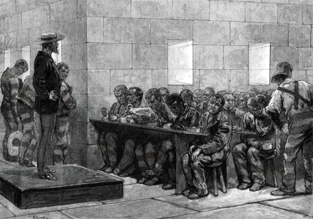 American Sketches: Blackwell's Island Penitentiary, New York - Dining-Room, 1876. Creator: Unknown.