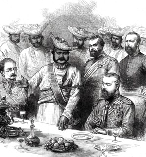 The Royal Visit to India: Scindia proposing the health of the Prince of Wales at Gwalior...1876. Creator: Unknown.