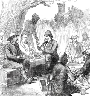 The Prince of Wales in the Terai: Tiffin in the Jungle...1876. Creator: C.R..
