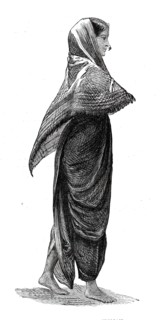 Costumes of Western India, Mahratta woman, 1876. Creator: Unknown.