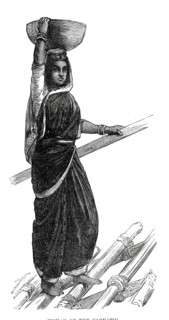 Costumes of Western India, woman of the Carnatic, 1876. Creator: Unknown.
