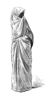 Costumes of Western India, Moslem woman, 1876. Creator: Unknown.