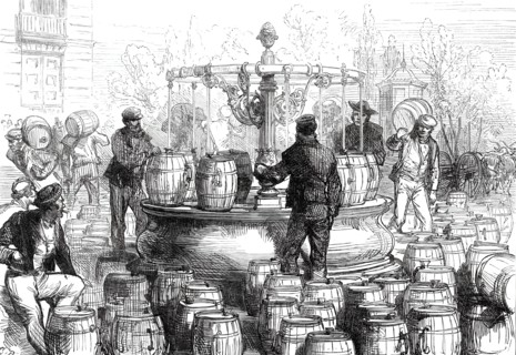 Sketches in Madrid: the Water Supply of Madrid, 1876. Creator: C.R..