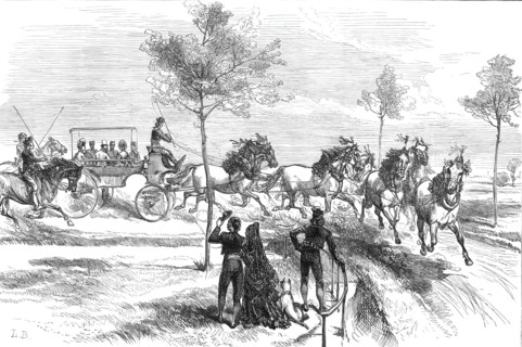 The Prince of Wales at Seville: Driving a Spanish "Turn-Out"...1876. Creator: L.B..