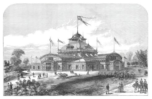 The American Centennial Festival Exhibition at Philadelphia, the Women's Pavilion, 1876. Creator: Unknown.