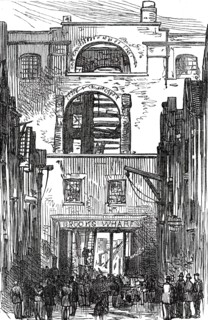 The Ruins (of the Great Fire at Brooks's Wharf), from Thames-Street, 1876. Creator: Unknown.