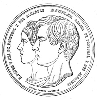 Medal Commemorative of the Marriage of the King of Portugal with the Princess Stephanie, 1858. Creator: Unknown.