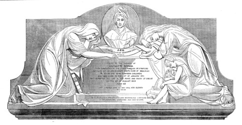 Monumental Tablet to the Memory of the Late Duchess of Beaufort recently erected in..., 1858. Creator: Unknown.