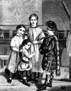 Group of Children in the Royal Caledonian Asylum - from a painting by Mr. Wighton, 1858. Creator: Unknown.