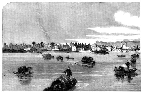 The City of Canton - from the Island of Honan - from a sketch by our special artist and..., 1858. Creator: Unknown.