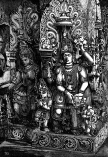Indian Deities - Suraswati, the Hindoo Goddess of Learning, Music and Poetry, 1858. Creator: W. B..