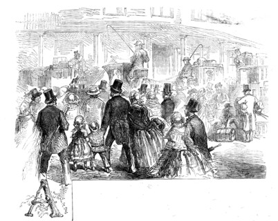 A Day at London Bridge Station, 1858. Creator: Unknown.