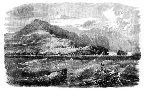 Laying the Atlantic Telegraph Cable - Valentia: Catamaran for Under-running the Shore-end..., 1858. Creator: Unknown.