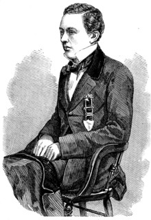 Louis Paulsen, the Blindfold American Chessplayer - from a photograph by Hesler, of Chicago, 1858. Creator: Unknown.