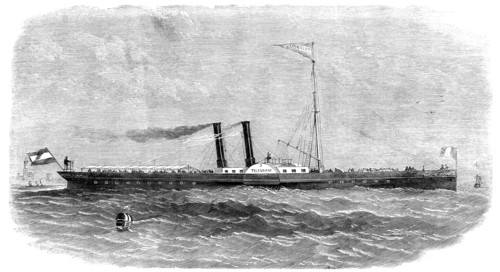 The "Telegraaf" Iron Steam-boat, recently built by Messrs. Fob, Smit, Jun., and Co..., 1858. Creator: Unknown.