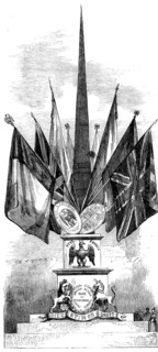 Trophy erected by the English Residents at Dinan in Honour of the Visit of the Emperor and..., 1858. Creator: Unknown.