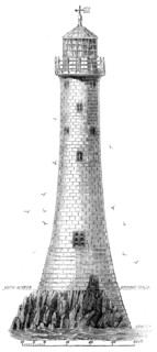 New Lighthouse on Bishop Rock, Scilly Islands, 1858. Creator: Unknown.