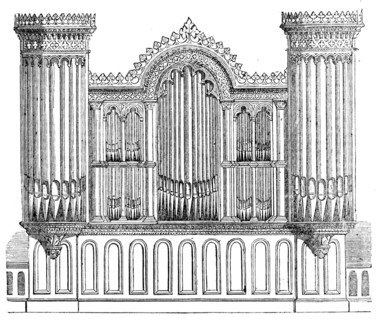 Great Organ at Barmen, Rhenish Prussia, 1858. Creator: Unknown.
