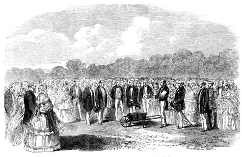Turning the First Turf of the Ceylon Railway, 1858. Creator: Unknown.