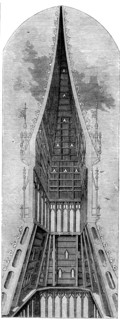 Sectional View of the Clock Tower, 1858. Creator: Unknown.